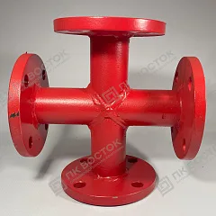 Крест стальной фланцевый КФ Ду 125х80 Ру16